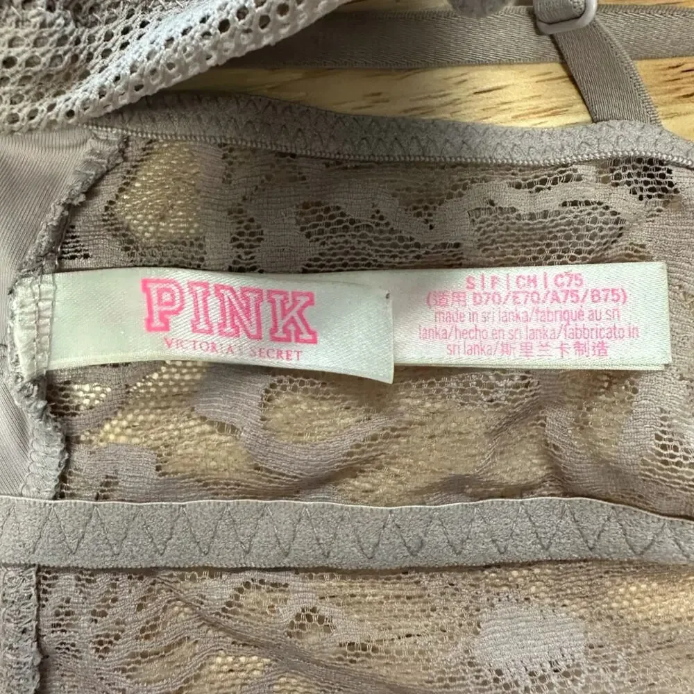 PINK Victoria's Secret | Small | Mauve Lace Pullover Bralette - Picture 4 of 6